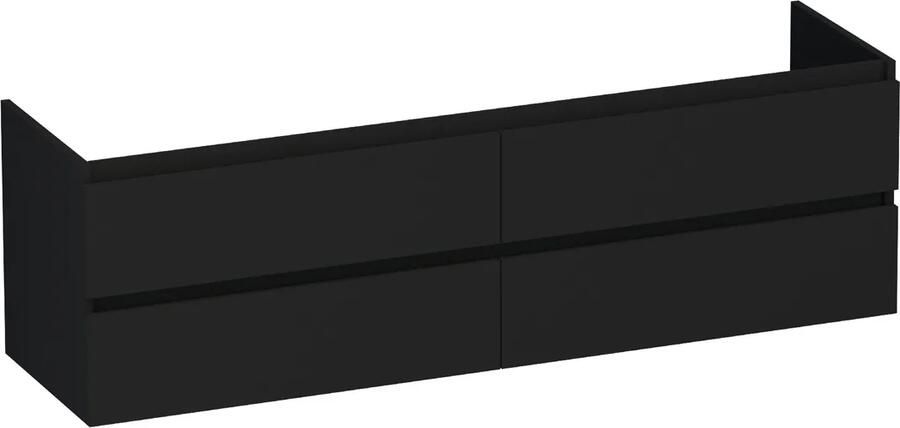 Brauer Joy onderkast 160cm met 4 softclose lades zwart mat