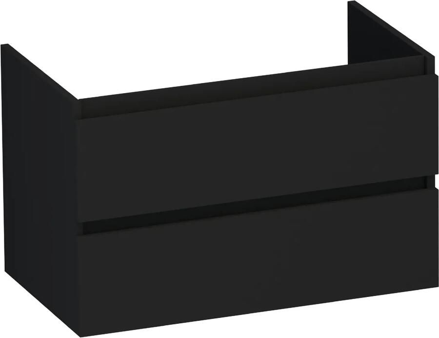 Brauer Joy onderkast 80cm met 2 softclose lades zwart mat