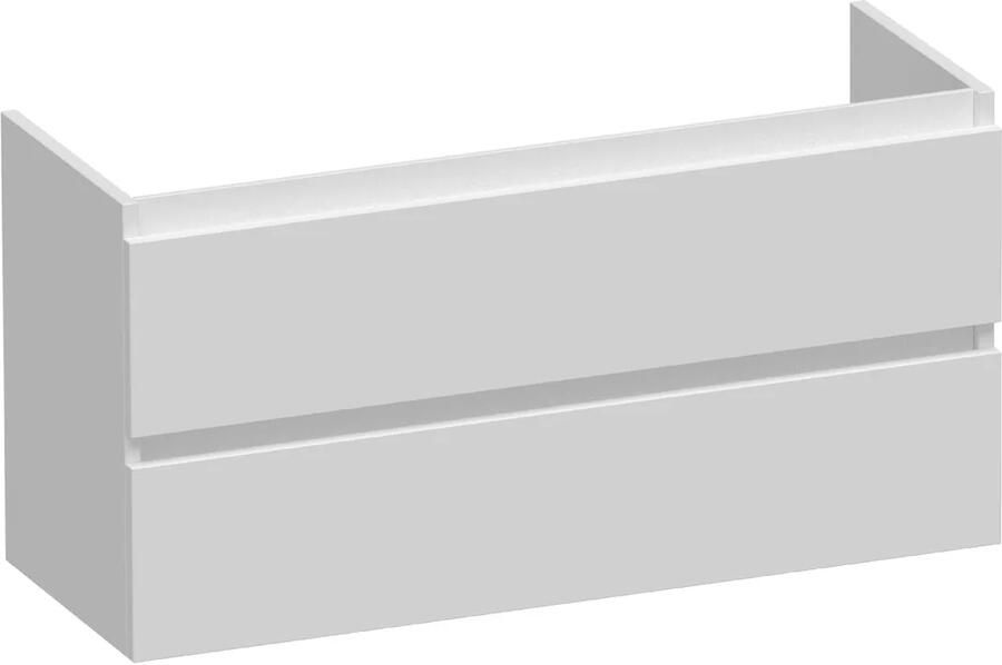 Brauer Joy onderkast ondiep 100cm met 2 softclose lades wit mat