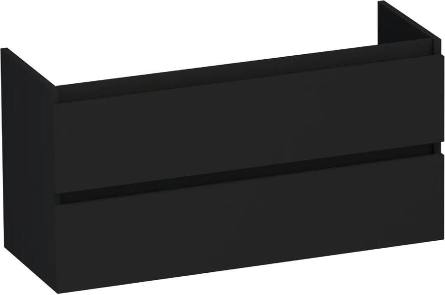 Brauer Joy onderkast ondiep 100cm met 2 softclose lades zwart mat