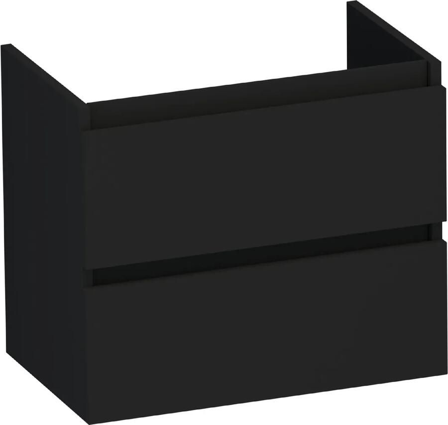 Brauer Joy onderkast ondiep 60cm met 2 softclose lades zwart mat