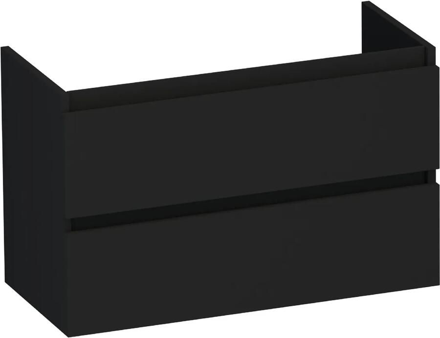 Brauer Joy onderkast ondiep 80cm met 2 softclose lades zwart mat
