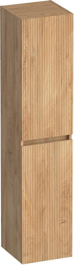 Brauer Joy Wavy hoge kast ribbelfront 160cm forest tan