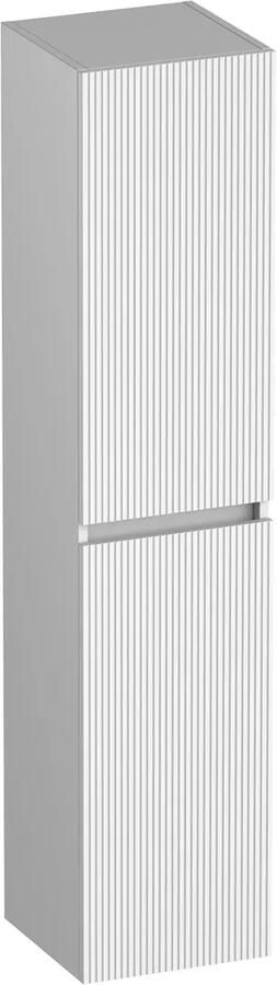 Brauer Joy Wavy hoge kast ribbelfront 160cm wit mat