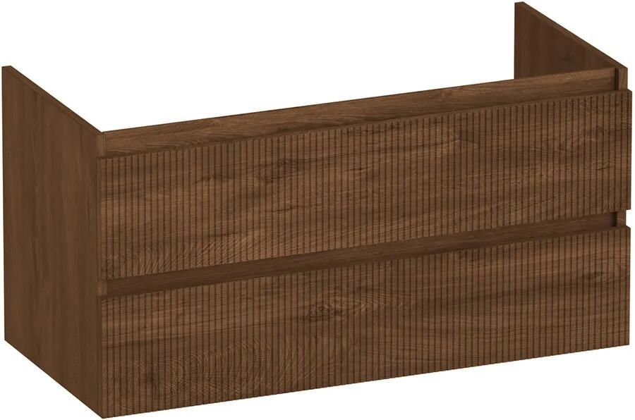 Brauer Joy Wavy onderkast ribbelfront 100cm met 2 softclose lades forest cacao
