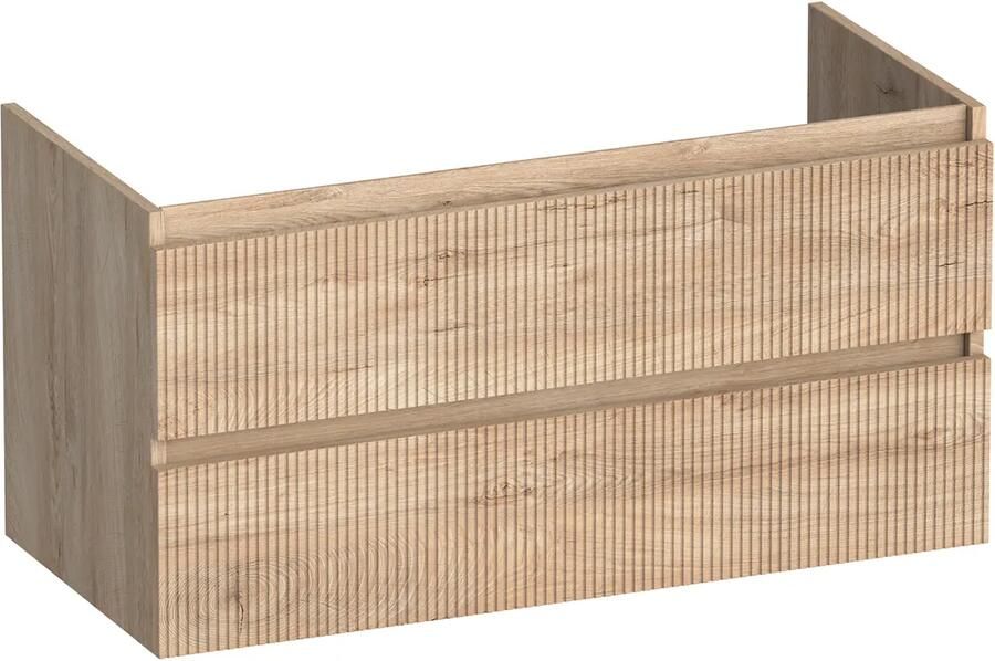 Brauer Joy Wavy onderkast ribbelfront 100cm met 2 softclose lades forest wheat