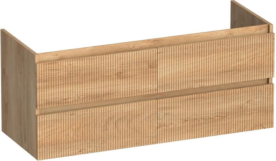 Brauer Joy Wavy onderkast ribbelfront 120cm met 4 softclose lades forest tan
