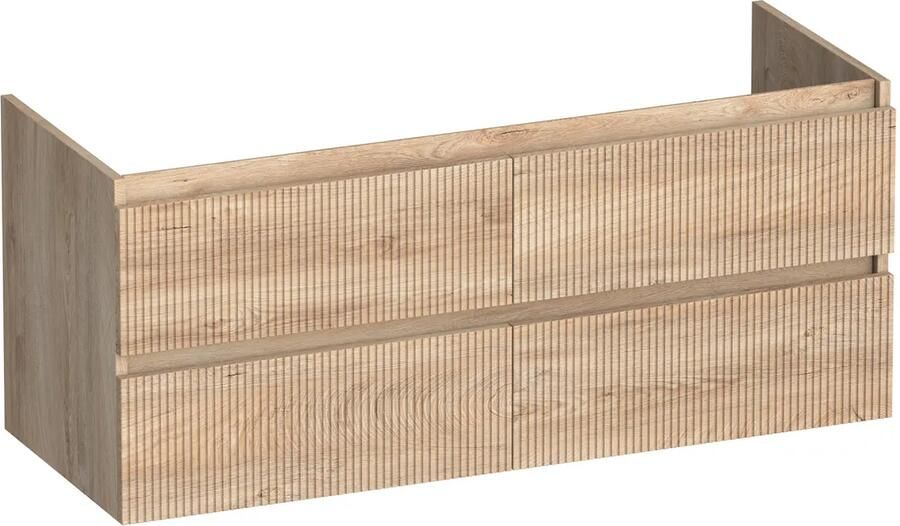 Brauer Joy Wavy onderkast ribbelfront 120cm met 4 softclose lades forest wheat
