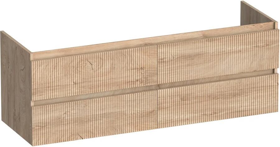Brauer Joy Wavy onderkast ribbelfront 140cm met 4 softclose lades forest wheat
