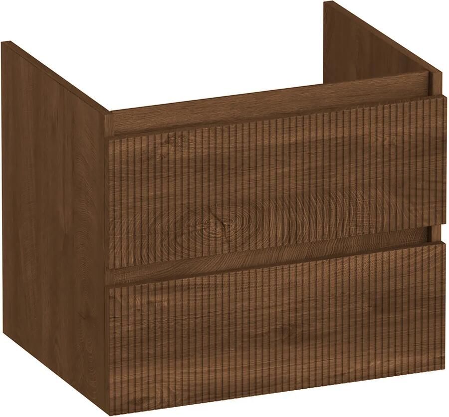 Brauer Joy Wavy onderkast ribbelfront 60cm met 2 softclose lades forest cacao
