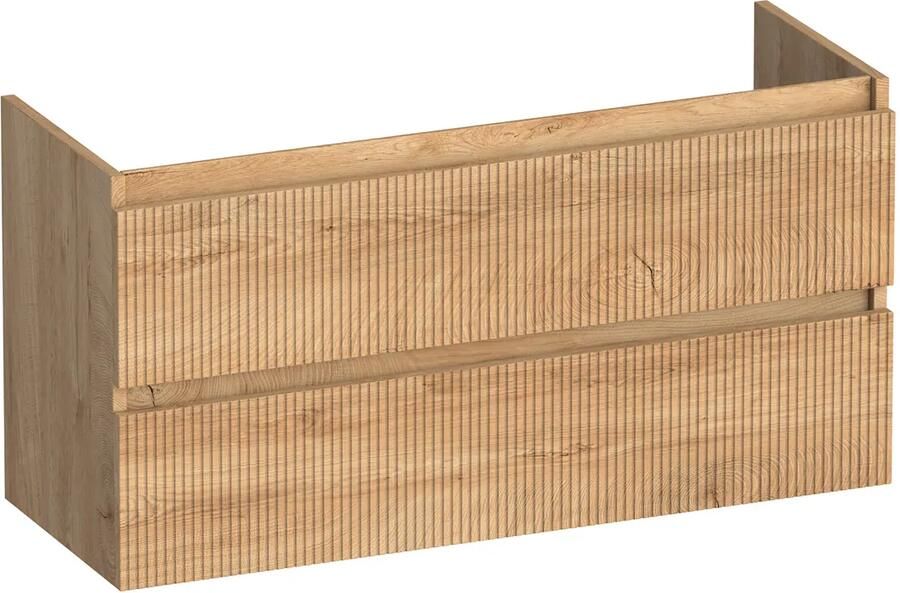 Brauer Joy Wavy onderkast ribbelfront ondiep 100cm met 2 softclose lades forest tan