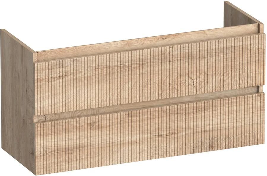 Brauer Joy Wavy onderkast ribbelfront ondiep 100cm met 2 softclose lades forest wheat