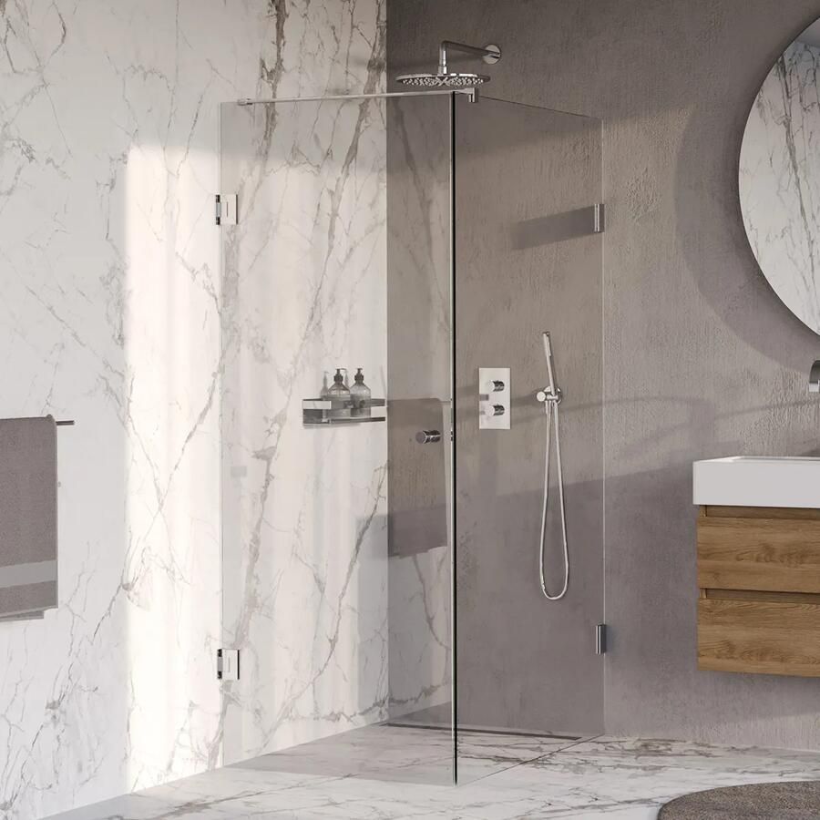 Brauer Void Carving profielloze douchecabine 80x120cm chroom