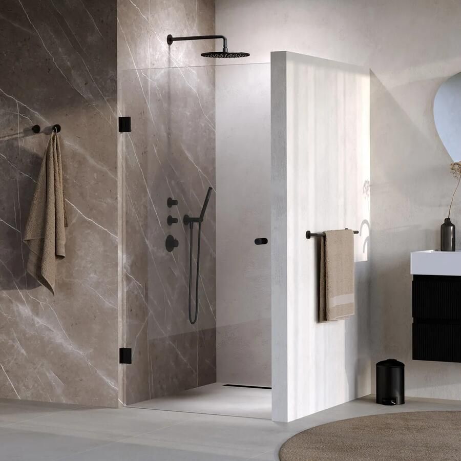 Brauer Void Carving profielloze nisdeur 90cm zwart mat