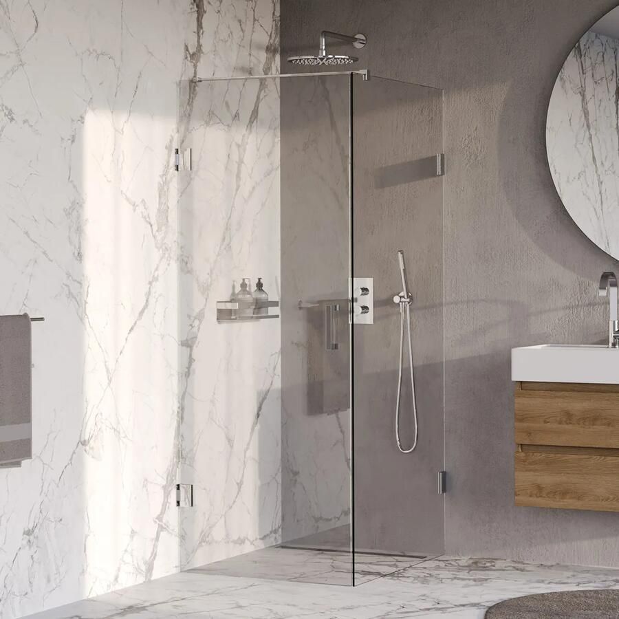 Brauer Void profielloze douchecabine 90x100cm chroom