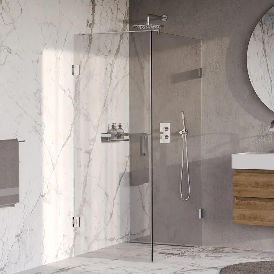 Brauer Void profielloze douchecabine 80x120cm chroom