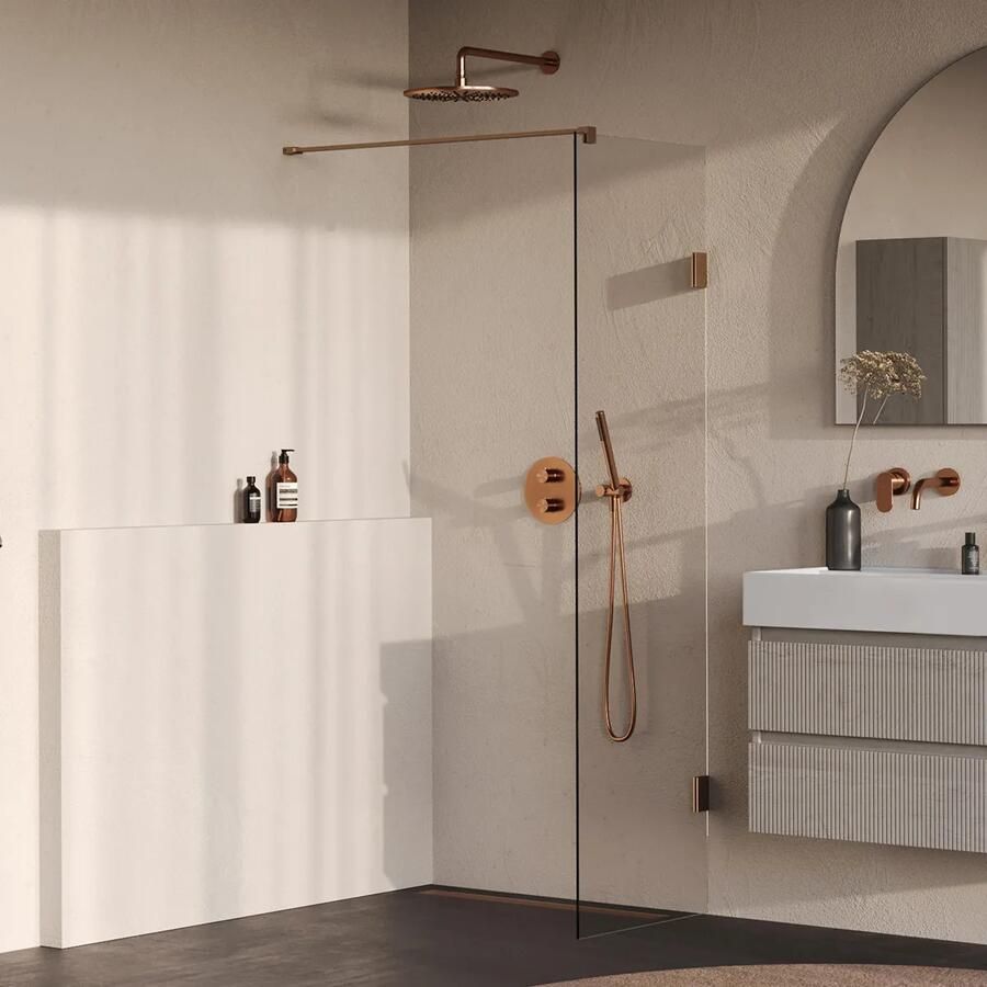 Brauer Void profielloze inloopdouche 50cm koper geborsteld PVD