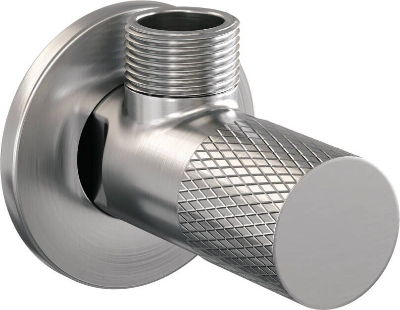 Brauer Brushed Carving hoekstopkraan RVS geborsteld PVD