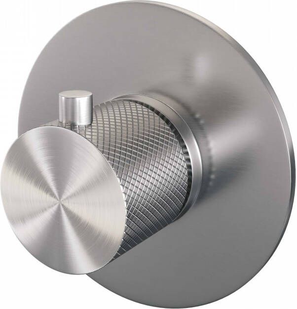 Brauer Brushed Carving inbouwthermostaat met inbouwdeel 1 carving knop PVD geborsteld RVS 5-NG-090