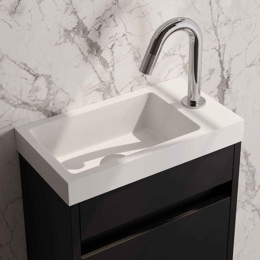 Brauer Chrome Carving opbouw fonteinkraan met gebogen uitloop chroom