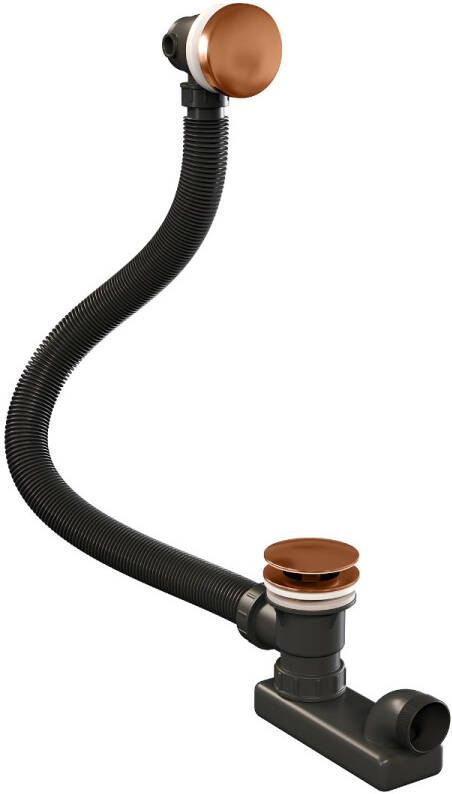 Brauer Copper Edition badafvoer met overloop koper geborsteld PVD