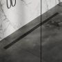 Brauer Douchegoot 140x7 cm Zwart Vloerflens Inclusief Kunststof Sifon Verstelbare Poten - Thumbnail 3