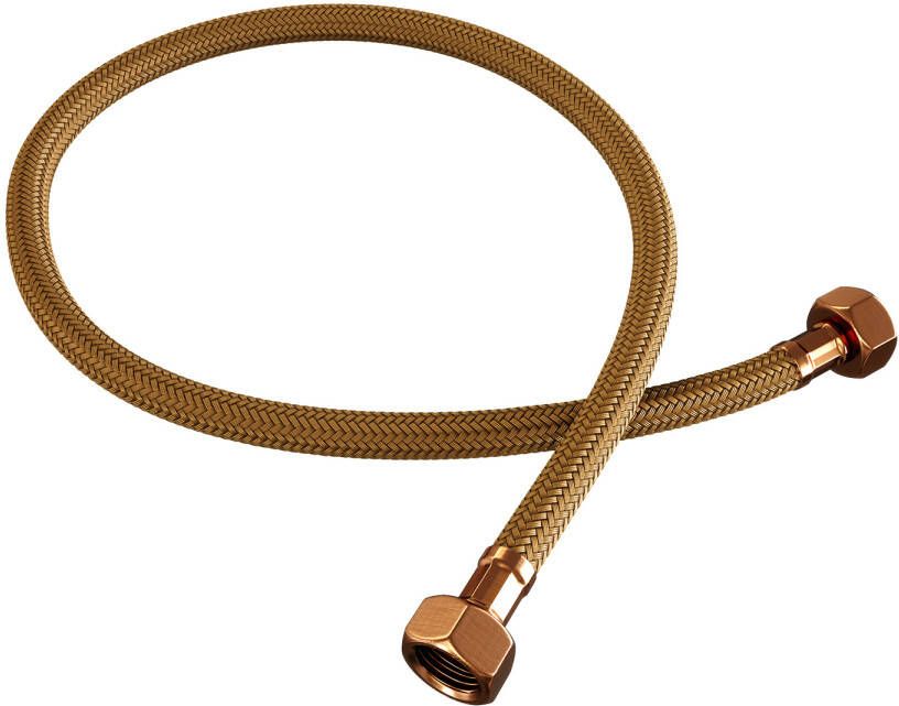 Brauer flexibele aansluitslang gevlochten 30cm koper geborsteld PVD