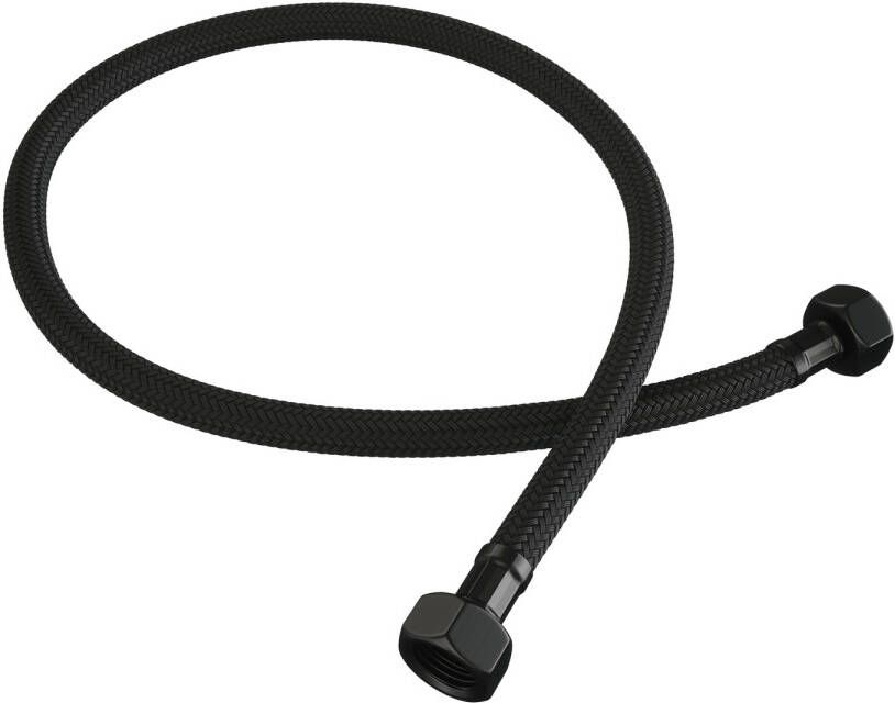 Brauer flexibele aansluitslang gevlochten 30cm mat zwart