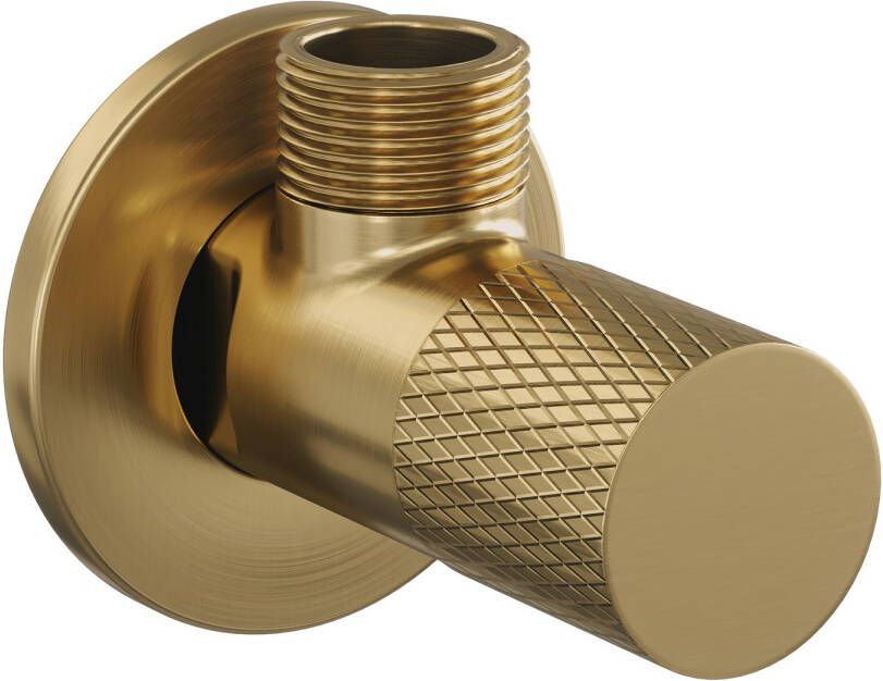 Brauer Gold Carving hoekstopkraan goud geborsteld PVD