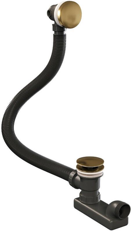 Brauer Gold Edition badafvoer met overloop messing geborsteld PVD