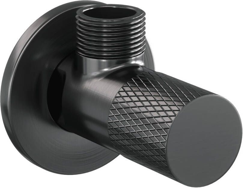 Brauer Gunmetal Carving hoekstopkraan gunmetal geborsteld PVD