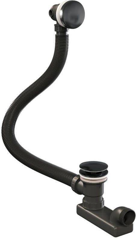 Brauer Gunmetal Edition badafvoer met overloop gunmetal geborsteld PVD