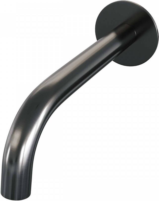 BRAUER Gunmetal Edition Baduitloop gebogen uitloop 20cm rozet PVD geborsteld gunmetal 5-GM-005