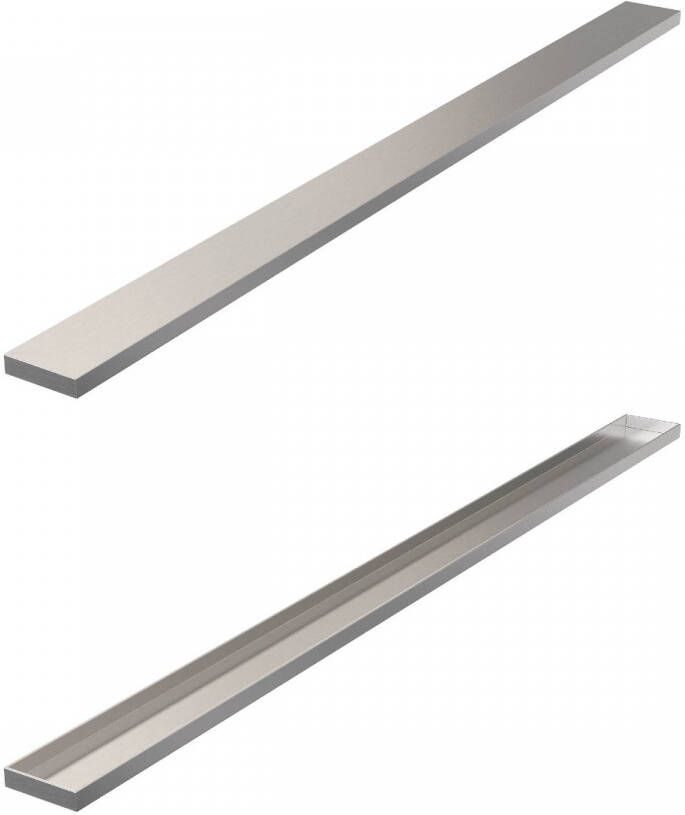 Brauer Tegelinlegrooster Chrome Edition Omkeerbaar tbv Douchegoot STD W PS 90x7 cm Inclusief Afstandhouders - Foto 2