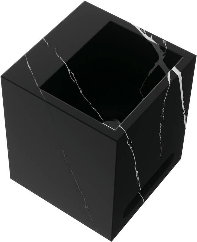 Brauer Nova vrijhangende fontein marmerlook 25cm zonder kraangat nero marquina