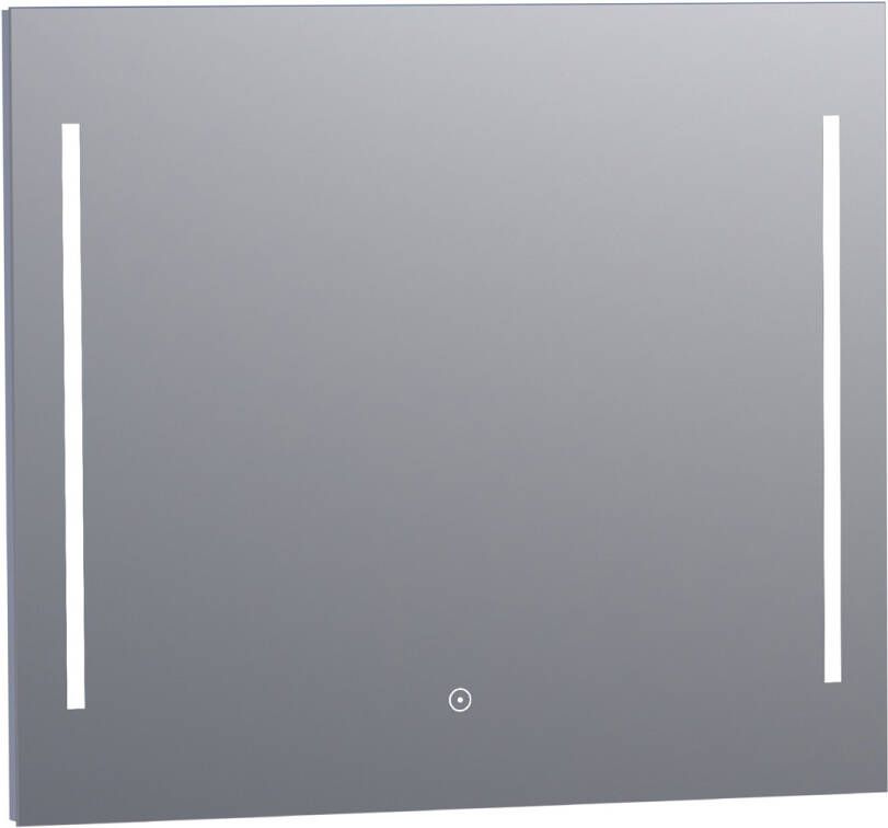 Brauer Pyrite rechthoekige spiegel met verlichting 80x70cm