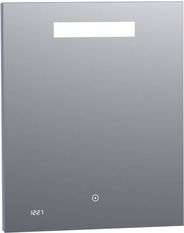 Brauer Quartz rechthoekige spiegel met verlichting 60x70cm