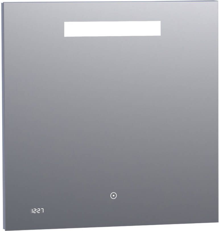 Brauer Quartz rechthoekige spiegel met verlichting 70x70cm