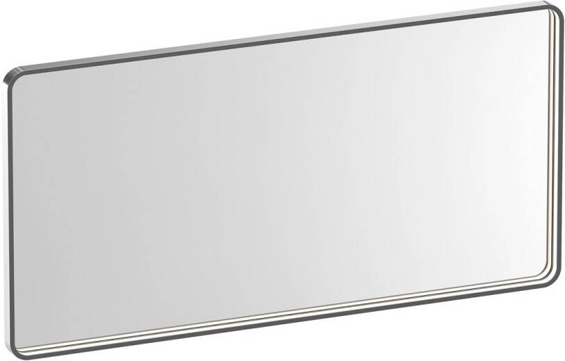 Brauer Sapphire rechthoekige spiegel met verlichting 120x60cm RVS