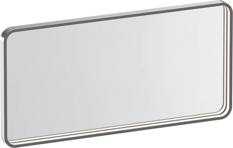 Brauer Sapphire rechthoekige spiegel met verlichting 80x40cm RVS