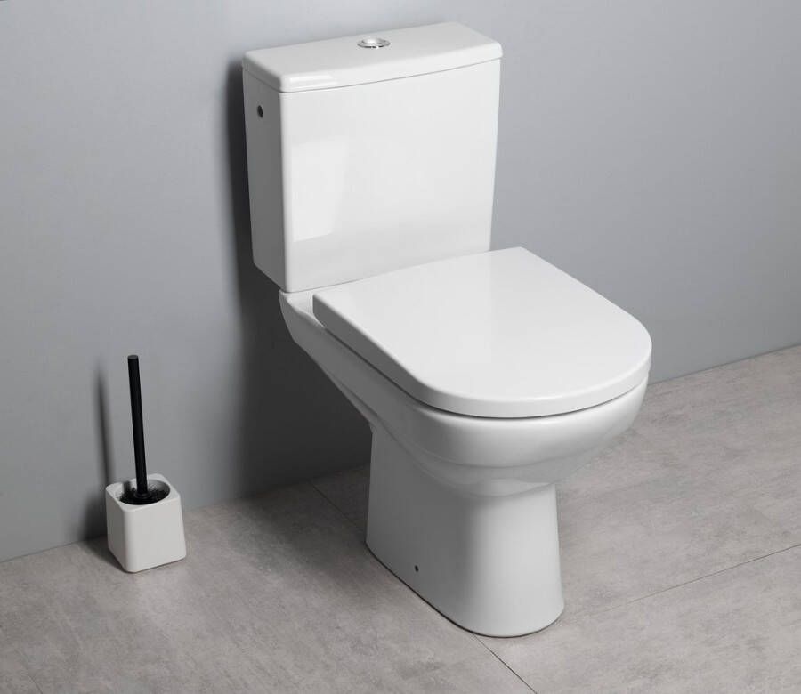Bruckner Behrens randloos staand toilet met softclose zitting wit