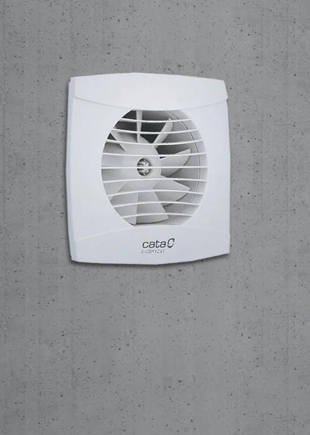 Cata UC-12 T badkamer ventilator met timer 12W Ø120mm wit mat