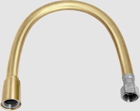 Clou aansluitslang 30cm 3 8" messing geborsteld PVD