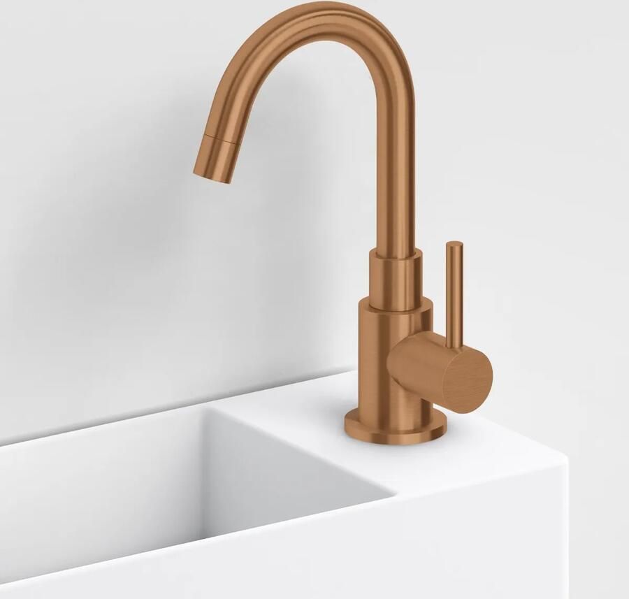 Clou Freddo 1 fonteinkraan met draaibare uitloop brons geborsteld PVD