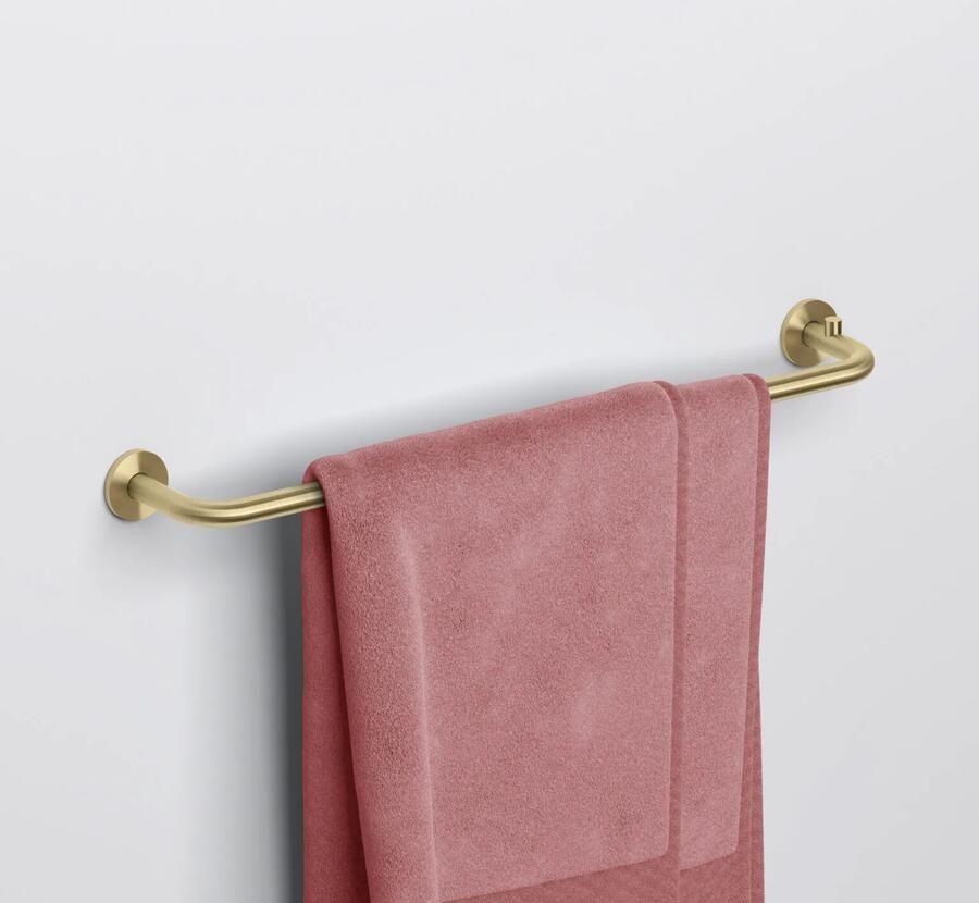 Clou Kaldur handdoekrek 45 cm goud geborsteld PVD CL 09.05051.82 - Foto 2