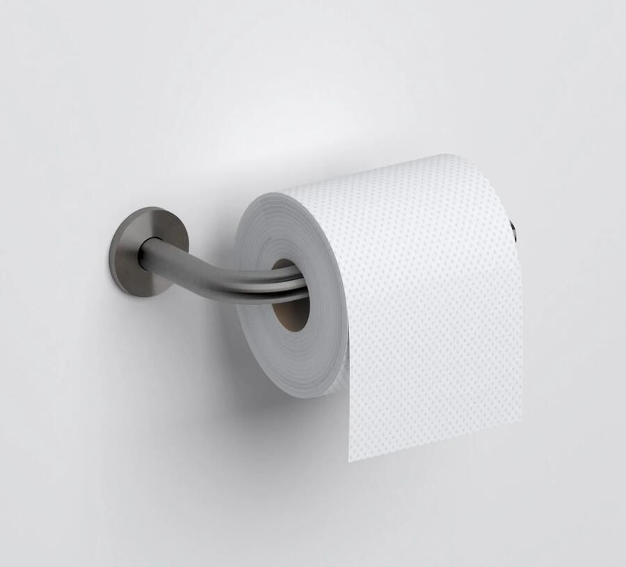 Clou Kaldur toiletrolhouder L-vorm gunmet geborsteld PVD CL 09.05030.84 - Foto 2