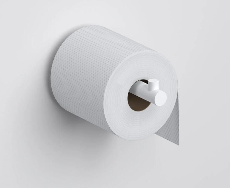 Clou Kaldur toiletrolhouder recht zonder klep mat wit CL 09.05031.20 - Foto 2