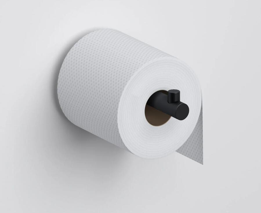 Clou Kaldur toiletrolhouder recht zonder klep mat zwart CL 09.05031.21 - Foto 2