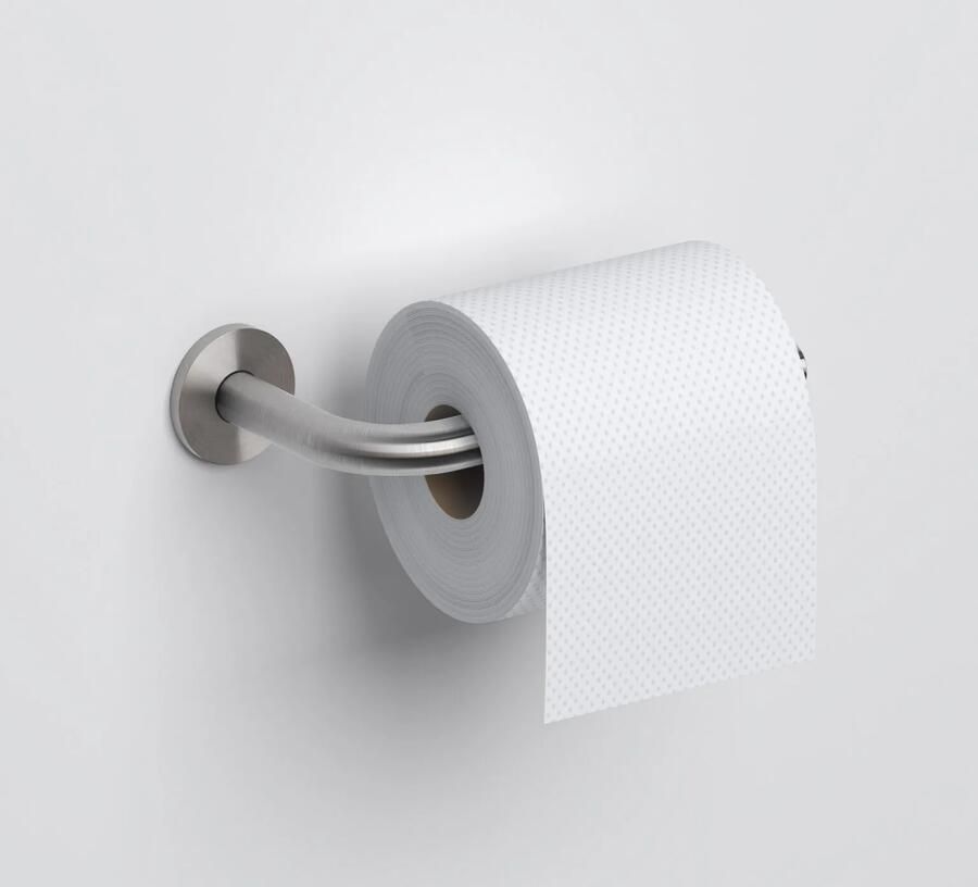 Clou Kaldur toiletrolhouder L-vorm zonder klep rvs geborsteld CL 09.05030.41 - Foto 2