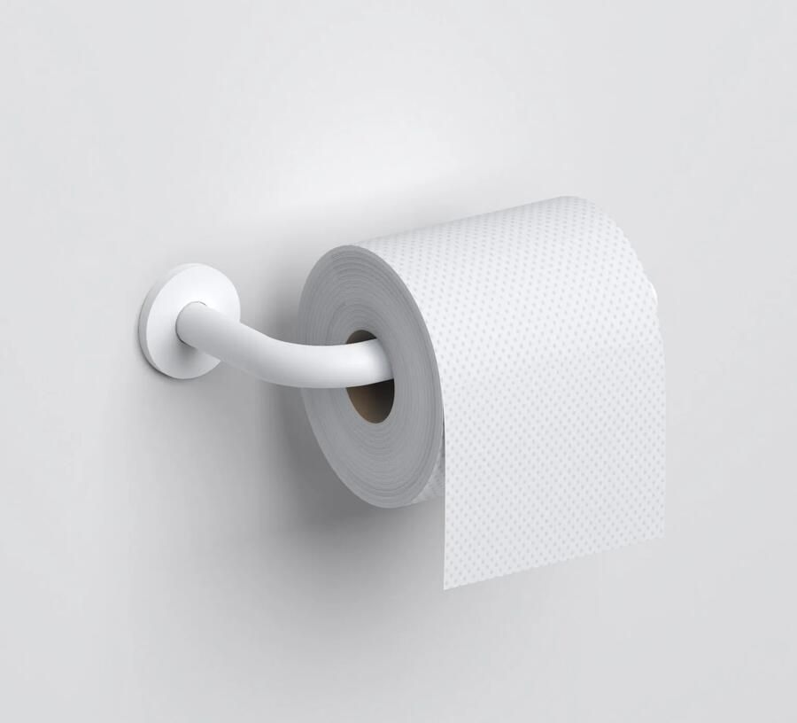 Clou Kaldur toiletrolhouder L-vorm zonder klep mat wit CL 09.05030.20 - Foto 2